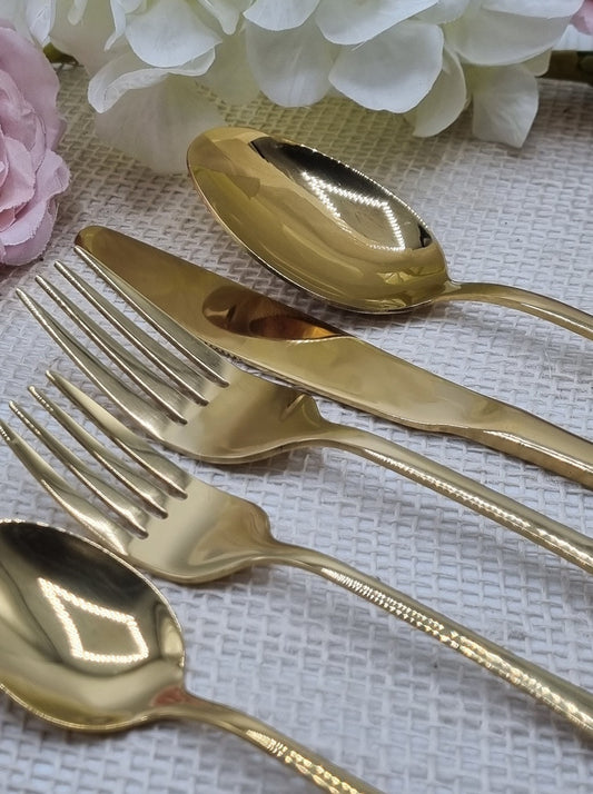 Besteck-Set gold (5-tlg.)