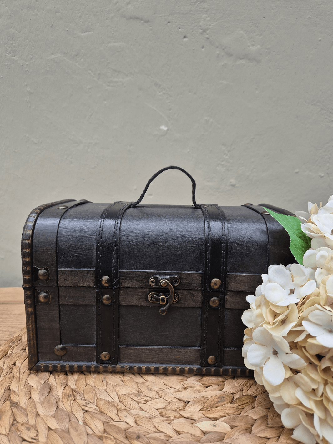 Mini Truhe Pirat schwarz