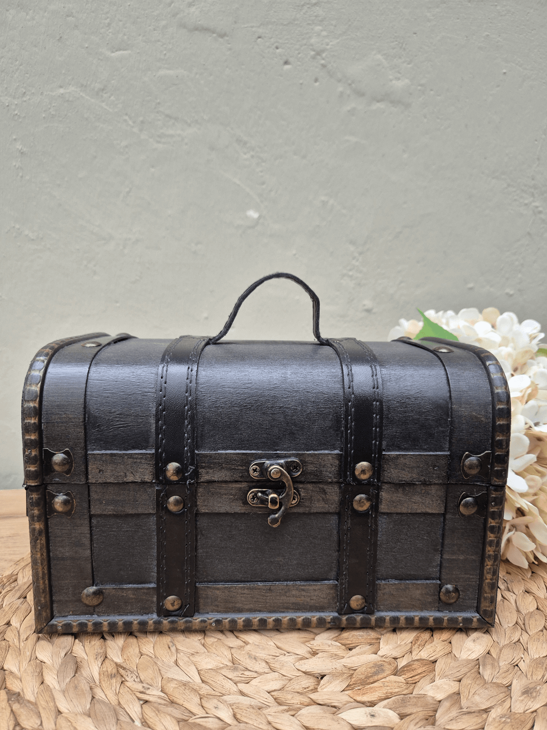 Mini Truhe Pirat schwarz