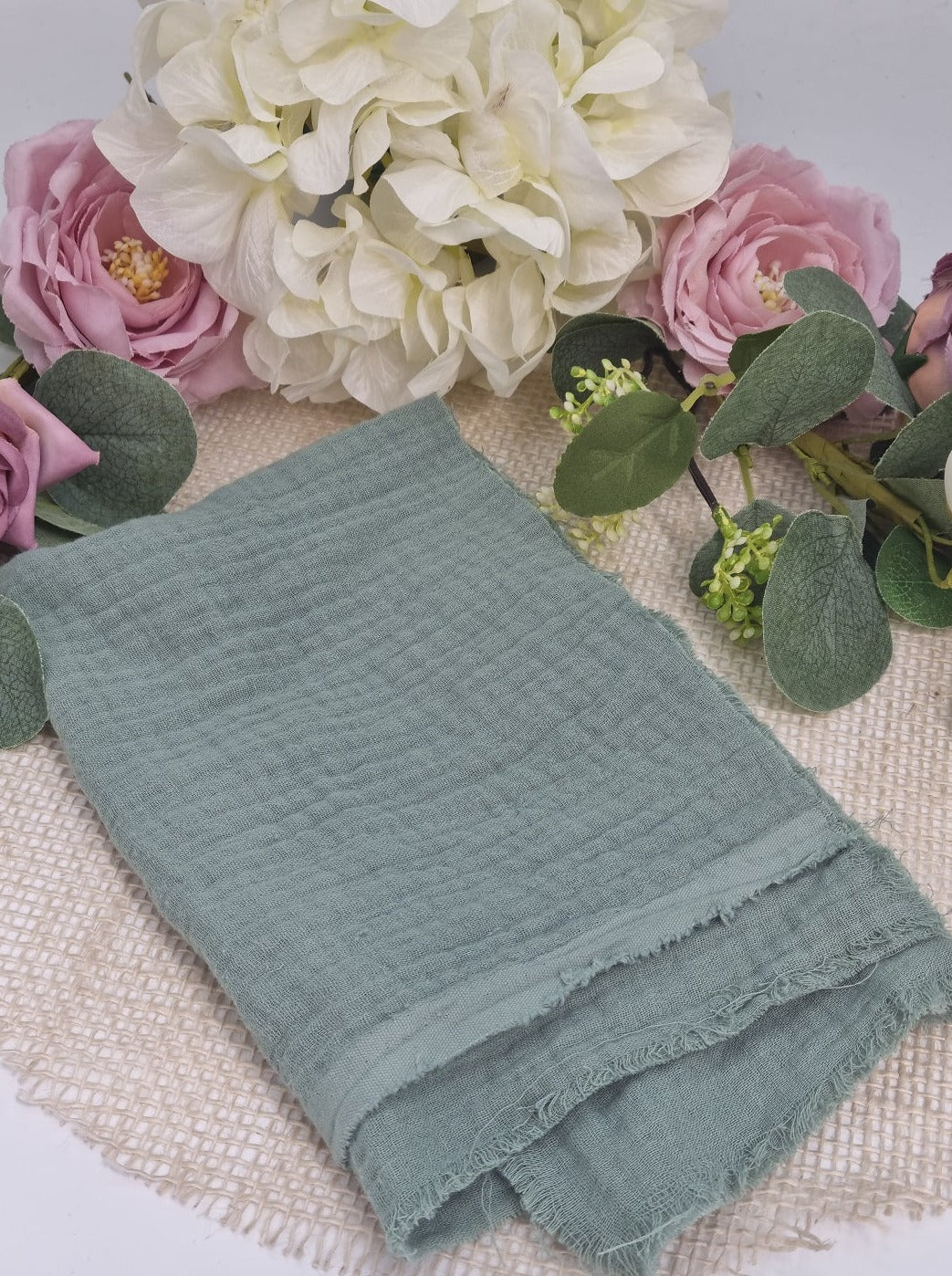 Musselinserviette salbeigrün
