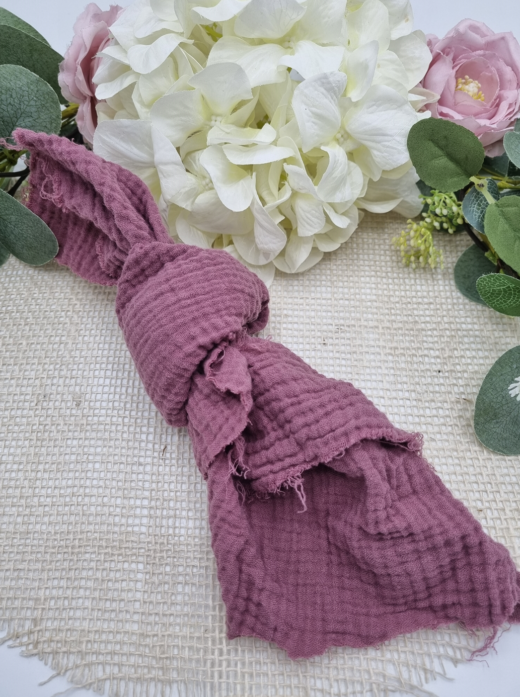 Musselin-Servietten | dark old pink