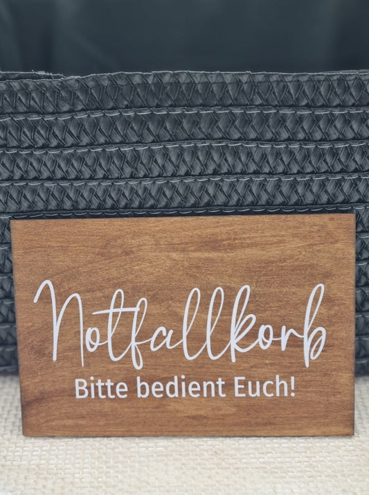 Schild "Notfallkörbchen"