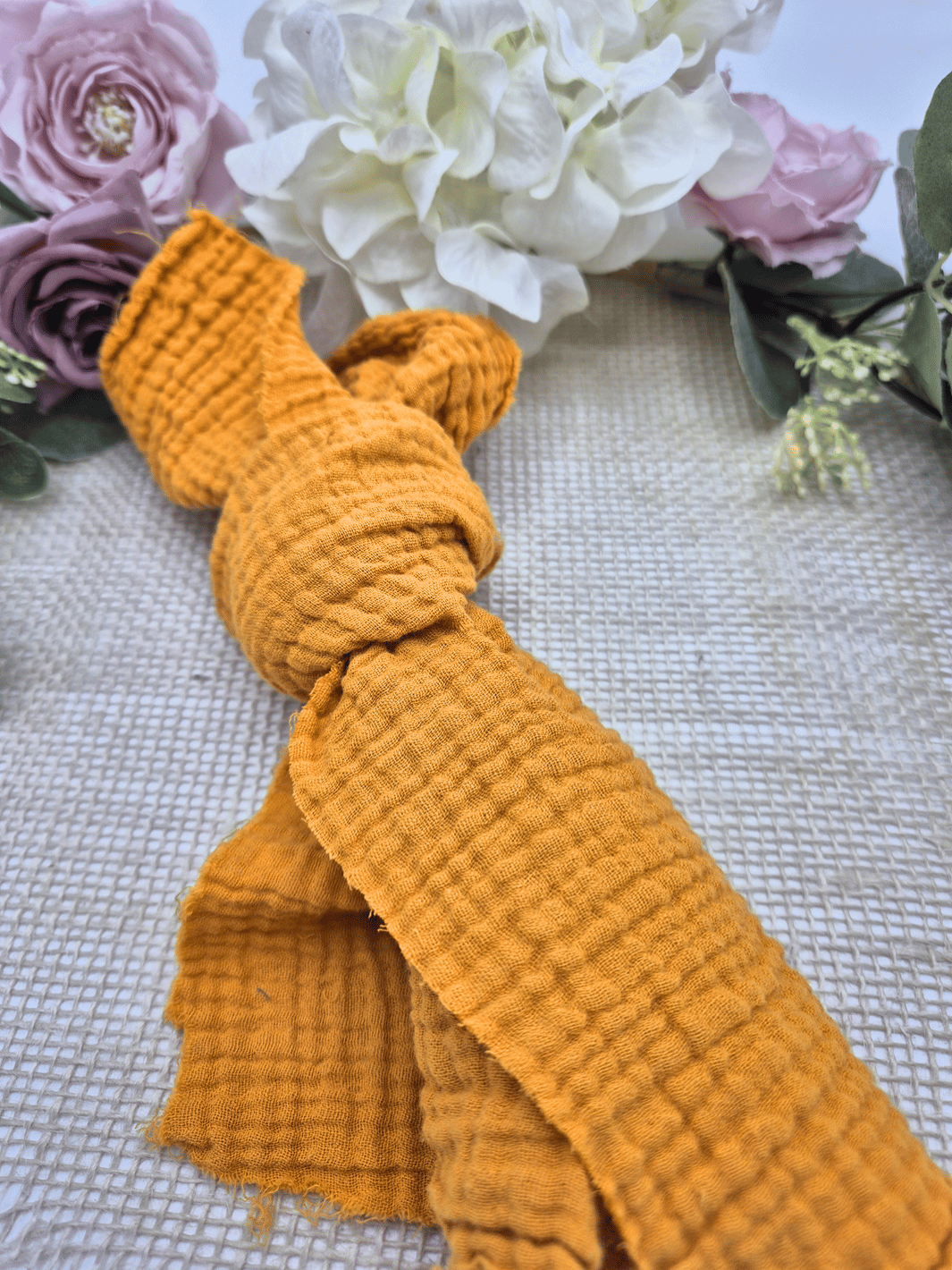 Musselin-Servietten | ockergelb (mustard)