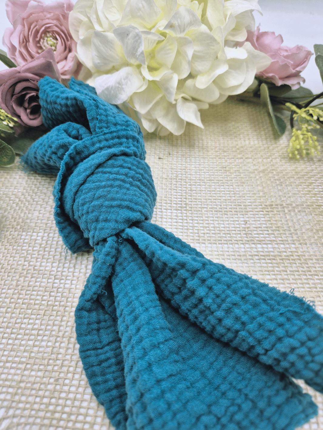 Musselin-Servietten | blaugrün(teal)