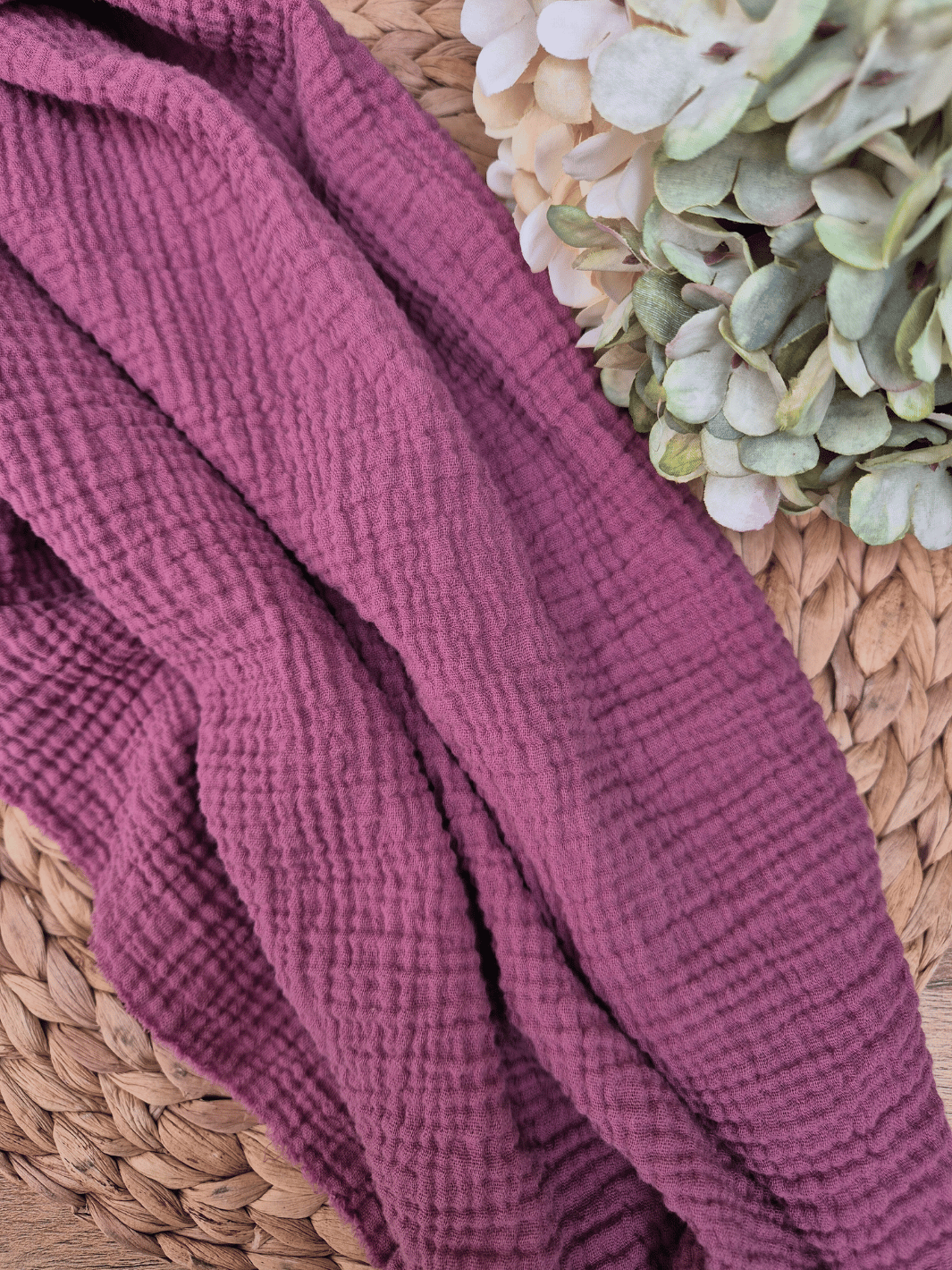 Tischläufer Musselin | dark old pink