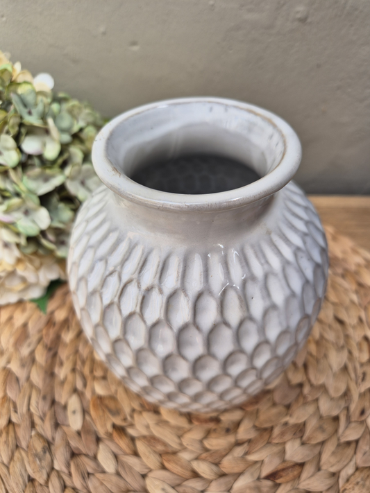 Vase Boho weiß
