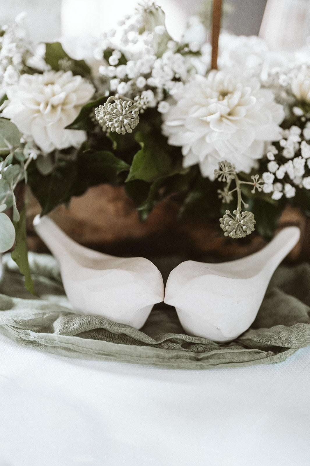 Vogelpaar Tischdekoration