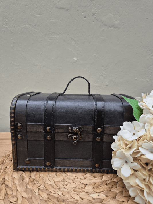 Mini Truhe Pirat schwarz
