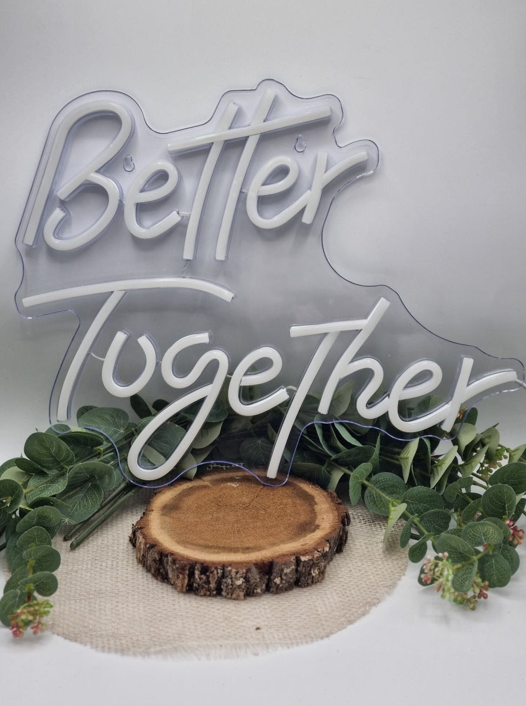 Better together Lichtschriftzug warmweiss